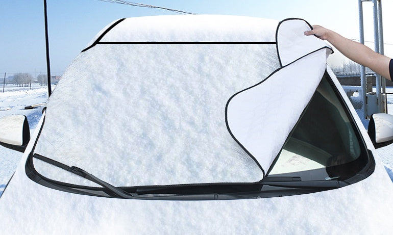 Car windshield snow cover