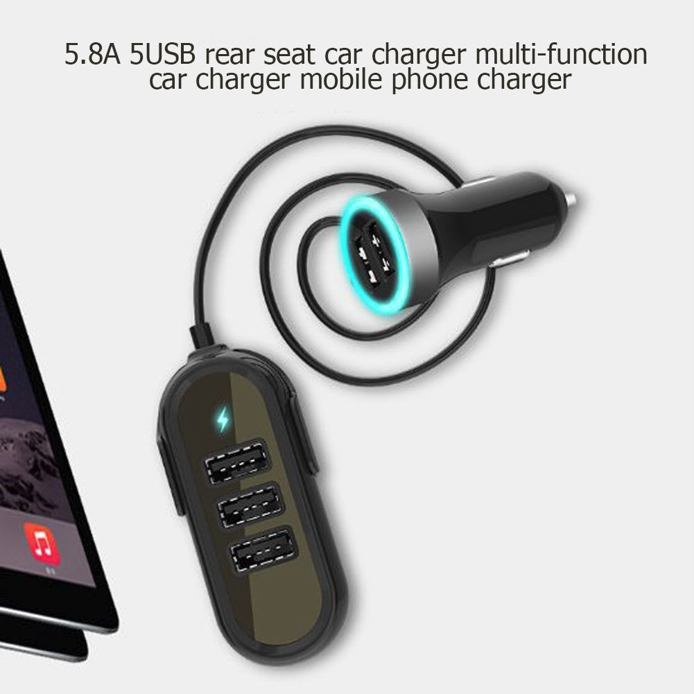 6.8A car rear seat car charger